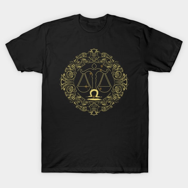 Zodiac Sign Libra T-Shirt by Mandra